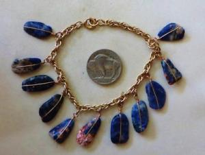 【送料無料】ブレスレット アクセサリ— ビンテージktイエローゴールドラピス?ブレスレットアメリカ7 vintage 120 12kt yellow gold filled lapis like bracelet, free usa ship 【送料無料】ブレスレット アクセサリ— ビンテージktイエローゴールドラピス?ブレスレットアメリカ7 vintage 120 12kt yellow gold filled lapis like bracelet, free usa ship