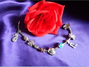 楽天hokushin【送料無料】ブレスレット　アクセサリ—　 7 multi 9255ブレスレット 7 multi 925 silver 5 charms bracelet, girl friendship birthday gift