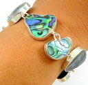 【送料無料】ブレスレット アクセサリ— アワビシェル925スターリングチェーンブレスレットsa063natural abalone shell 925 sterling silver chain bracelet women jewelry sa063(4)