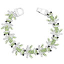 【送料無料】ブレスレット アクセサリ— グリーンフロッグファッショナブルチェーンブレスレット green frog fashionable chain bracelet sparkling crystal magnetic clasp(4)