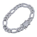 yzuXbg@ANZT?@kzCgS[hbLtBKNuXbgqbvzbvtACX`F[18k white gold plated figaro link men bracelet hip hop full iced out 10mm chain