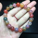 【送料無料】ブレスレット　アクセサリ—　ブレスレットaaa96mmnatural colorful salt source agate crystal beads bracelet aaa 96mm