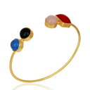 yzuXbg@ANZT?@multiJtXJtXuXbgmulti gemstone gold plated brass cuff traditional cuff bracelet fashion jewelry