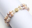 【送料無料】ブレスレット アクセサリ- パールブレスレットkゴールドクラスプ2 row aaa 89mm south sea multicolor pearl bracelet 14k gold clasp 758