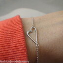 【送料無料】ブレスレット アクセサリ- ハートブレスレットスターリングシルバーブレスレットインチsideways heart bracelet 925 sterling silver heart love bracelet ** 8 inch
