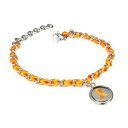 【送料無料】ブレスレット　アクセサリ—　カスタムオレンジブレスレットスチールmyiddr custom engraved orange awareness bracelet silk woven 316l steel