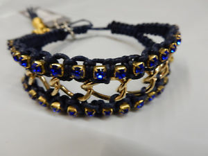 【送料無料】ブレスレット　アクセサリ—　バラゴンザレスブレスレットrose gonzales woven bracelet rb18 moneque navy