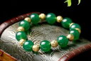 yzuXbg@ANZT?@t@bVnhjbgr[YSuXbgfashion handknitted natural green agate chalcedony beads elastic bracelets