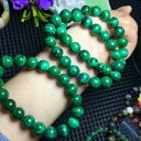 yzuXbg@ANZT?@}JCguXbgnatural green gemstone malachite round beads bracelet 10mm aaa