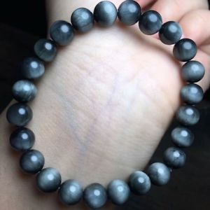 【送料無料】ブレスレット　アクセサリ—　ラウンドビーズブレスレットwhole natural hawks eye gemstone round beads bracelet aaa 884mm