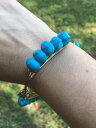 【送料無料】ブレスレット　アクセサリ—　バーボンターコイズサイズブレスレットnwt bourbon and boweties authentic turquoise millie standard size bracelet