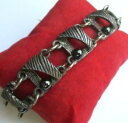 【送料無料】ブレスレット アクセサリ— ブレスレットオールドシルバーリンクビーズヴィンテージbeautiful bracelet old silver unique links beads jewel vintage 3484(4)