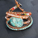 yzuXbg@ANZT?@WXp[uXbgbvANZTjasper stone calming ocean bracelet boho charm natural jewelry wrap accessories