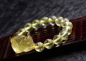̵ۥ֥쥹åȡ—aaaa֥쥹å11mmaaaa natural citrine quartz crystal stretch beads bracelet 11mm