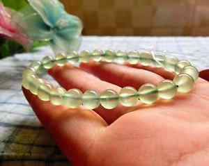 【送料無料】ブレスレット　アクセサリ—　ブレスレット7mmaaanatural green prehnite gemstone stretch round healing bracelet beads 7mm aaa