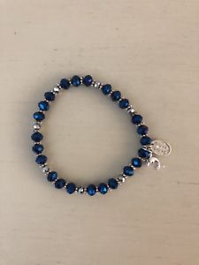 【送料無料】ブレスレット　アクセサリ—　イルカブレスレットビーズスターリングシルバーサポーターサイズdolphin bracelet beaded one size with sterling silver sea sheperd supporters