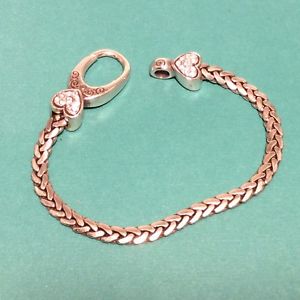 【送料無料】ブレスレット　アクセサリ—　brightonabcheart hook bracelet for charms7nwotbrighton abc silver heart hook bracelet for charms 7 nwot