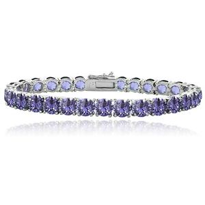 【送料無料】ブレスレット　アクセサリ—　バイオレットスワロフスキーエレメントテニスブレスレットviolet swarovski elements tennis bracelet