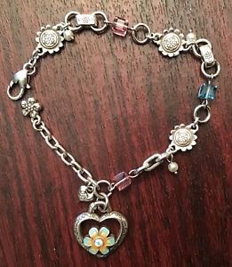 【送料無料】ブレスレット　アクセサリ—　ブライトンブレスレットbrighton orchard flower heart dangle crystal bracelet