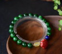 【送料無料】ブレスレット　アクセサリ—　クリスタルクリアラウンドビーズブレスレットgenuine natural green jade crystal clear round beads dly bracelet aaaa 6mm