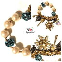 【送料無料】ブレスレット　アクセサリ—　listingbetsey johnson heart boost pearl flower statementbraceletラインストーン listingbetsey johnson heart boost pearl flower sta