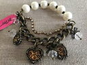 【送料無料】ブレスレット　アクセサリ—　ジョンソンハートパールブレスレットnwt 100 betsey johnson leopard heart pearl bracelet