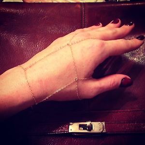 【送料無料】ブレスレット　アクセサリ—　kゴールドチェーンハーネス14k gold filled rectangle chain ..