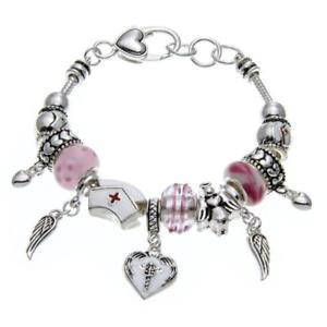 【送料無料】ブレスレット アクセサリ— ナースブレスレットビーズpammyj nurse bracelet with charms beads fo...