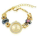 【送料無料】ブレスレット アクセサリ— ゴールドトーンビーズブレスレットブレスレット…charm watches bracelet with manbara gold tone beaded bracelets for women