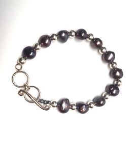 ブレスレット　アクセサリ—　パールスターリングシルバービーズトグルブレスレットsilpada freshwater pearl and sterling silver bead toggle bracelet