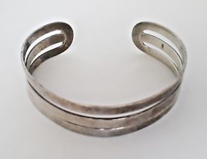 yzuXbg@ANZT?@re[WI[vJtuXbgvintage authentic sterling silver ag 925 open cuff bracelet