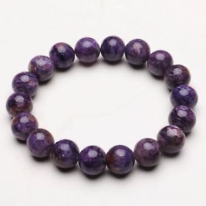 【送料無料】ブレスレット　アクセサリ—　クリスタルビーズブレスレットストレッチ112mm natural purple charoite crystal gemstone stretch beads bracelet zlbb054