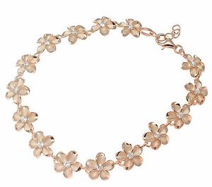 【送料無料】ブレスレット アクセサリ— pink rose gold 925hawaiian fancy plumeriaflower bracelet cz 10mm 7pink rose gold 925 silver hawaiian fancy plumeria flower 【送料無料】ブレスレット アクセサリ— pink rose gold 925hawaiian fancy plumeriaflower bracelet cz 10mm 7pink rose gold 925 silver hawaiian fancy plumeria flower