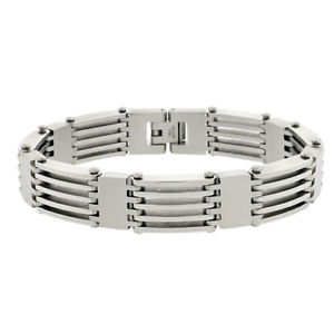 yzuXbg@ANZT?@XeXX`[o[NuXbgmen women 15mm stainless surgical steel bar link bracelet 85