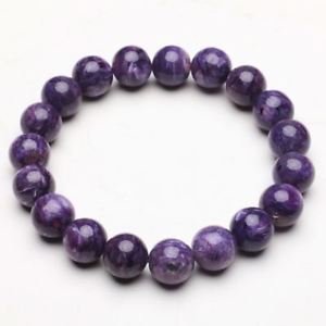 【送料無料】ブレスレット　アクセサリ—　クリスタルビーズブレスレットストレッチ109mm natural purple charoite crystal gemstone stretch beads bracelet zlbb037