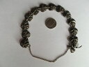 【送料無料】ブレスレット アクセサリ— シルバーリーフブレスレットインチ925 silver leaf bracelet with rhinestones 7 inches(4)