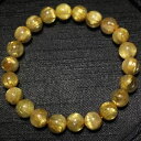 【送料無料】ブレスレット アクセサリ- ルチルチタンクリスタルビーズストレッチブレスレット85mm natural gold rutilated quartz titanium stretch crystal beads bracelet