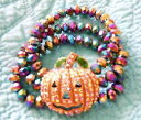 【送料無料】ブレスレット　アクセサリ—　カボチャブレスレットハロウィーンストレッチkirks folly starlight pumpkin stretch bracelet silvertone halloween