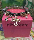 【送料無料】ブレスレット　アクセサリ—　ジョンソンブレスレットnwt rare betsey johnson beautiful hematite stones school girl bracelet