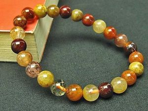 【送料無料】ブレスレット アクセサリ— ゴールデンルチルラウンドビーズブレスレット8mm 3a natural golden rutilated q...