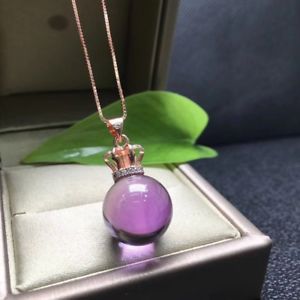 【送料無料】ブレスレット　アクセサリ—　puplerアメジストボールペンダントネックレス14mmaaaa