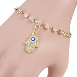 ブレスレット　アクセサリ—　ファティマメインas fr35765 femmes hamsa symbole fatima pendentif main strass en alliage de zinc