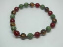 【送料無料】ブレスレット アクセサリ- ストレッチブレスレットブラウンセージプラスチックビーズワイドニースbeautiful stretch bracelet brown sage red plastic beads 14 wide nice