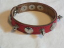 【送料無料】ブレスレット　アクセサリ—　バイカーブレスレットレッドシルバーインチスナップbeautiful leather look studded biker bracelet red silver 6575 inch snaps