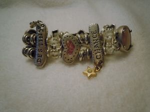 【送料無料】ブレスレット　アクセサリ—　チコゲームsilvertonechicos charm bracelet silvertone