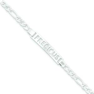 【送料無料】ブレスレット アクセサリ— スターリングフィガロidブレスレットsterling silver precious figaro id bracelet 【送料無料】ブレスレット アクセサリ— スターリングフィガロidブレスレットsterling silver precious figaro id bracelet