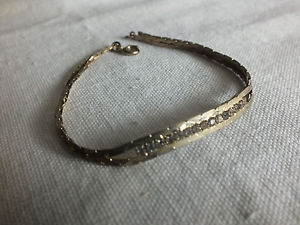 ブレスレット　アクセサリ—　ラインストーン14w 7nicebeautiful clasp bracelet gold tone clear rhinestones 14w 7 long nice