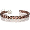 【送料無料】ブレスレット アクセサリ- デザインリンクブレスレット8 heart design copper magnetic link bracelet men women arthritis hd119