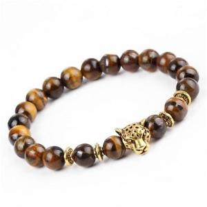 【送料無料】ブレスレット　アクセサリ—　タイガーアイブレスレットleopard tigers eye bracelet
