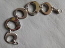 【送料無料】イタリアン ブレスレット ブレスレットグルメステンレススチールbracelet gourmette femme gris acier inox anneaux satin woman stainless steel(4)